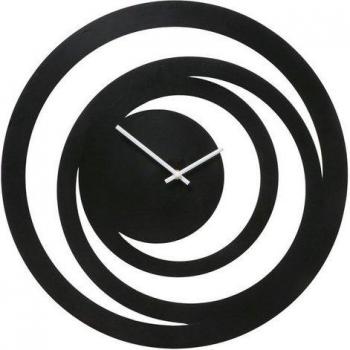 Elegante Wanduhr Nello in Schwarz