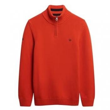 Superdry M6110706a Maglione Mezza Zip arancione grande