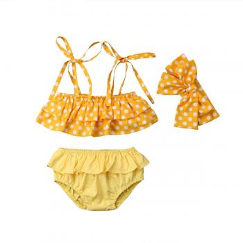 Conjunto de Bikini de 3 Piezas para Bebé y Niña