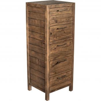 Homer 5 Drawer Tallboy, Pine Pine