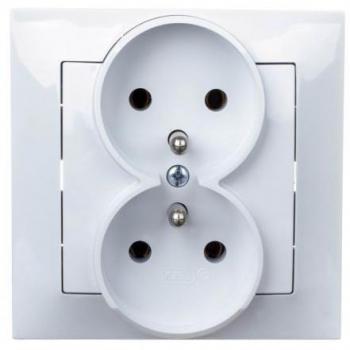 Ospel Impresja Doppelsteckdose mit Erdung GP-2YZ/00