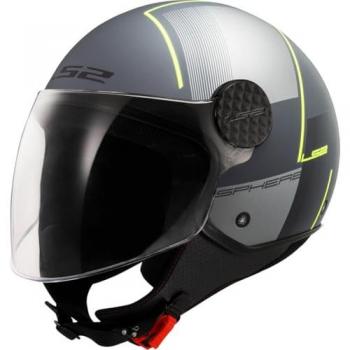 Casco Jet LS2 OF558 Sphere Lux II Negro Mate-Titanio