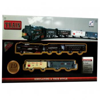 Treno Merci Classico Espresso con Luci e Pista 276 cm per Bambini