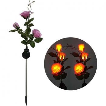 Solar LED Rose Light - Waterproof Garden Lamp with Buds