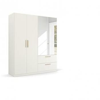 Rauch Drehtürenschrank Skandi by Quadra Spin, Landhaus-Stil, Massivholzgriffe, Schubladen und Spiegel