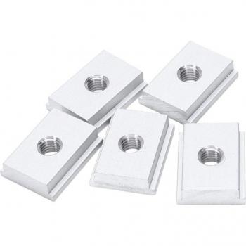 M8 T-Slot Nut Set - 5 Pcs Aluminum Alloy T-Track Fasteners for Jigs