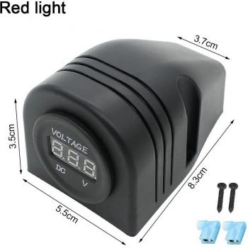 LED Voltmeter voor Auto, RV en Bus met 3 Kleuren