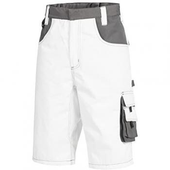 Nitras Motion Tex Plus, Malerhose, kurz, weiß/grau, Größe 60
