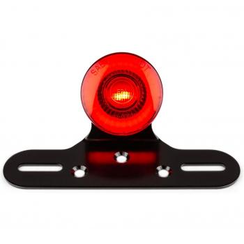Panneau lumineux arrière LED rouge, design circulaire et support de plaque
