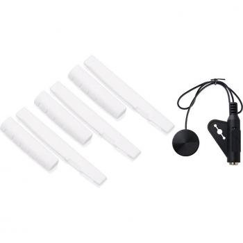 6Pcs Acoustic Guitar Nut and Bridge with Piezo Pickup