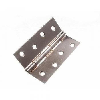 Butt Hinge for Door Gates – 100 mm (4″) Chrome Plated Steel + 20 Screw Sets
