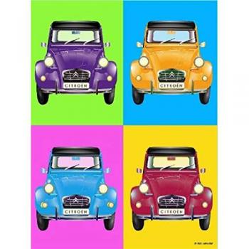 Décoration Métallique 2CV Wahrol 40x30 cm