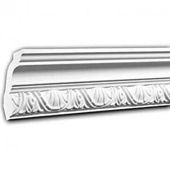 Cornice decorativa in polistirene bianco 2 m design classico senza tempo 150251 Profhome