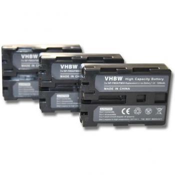 Pack de 3 batteries Li‑ion 7,4 V – compatibilité Sony TRV730, TRV740, TRV8