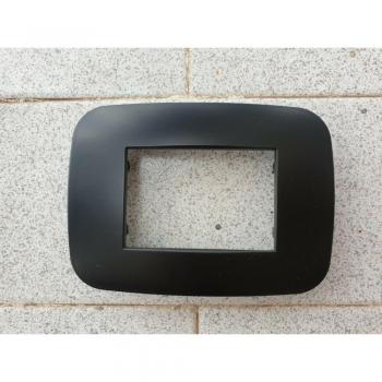 Placca Compatibile Axolute Bticino Nero 3 Fori