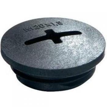 M63 Black Polyamide Filler Plug (RAL 9005)