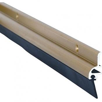 Stormguard Rubber Door Bottom Strip Draught Excluder - Gold Effect