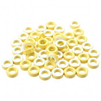 WSFS 7mm Inner Diameter Yellow White Ferrite Toroid Cores - 50PCS