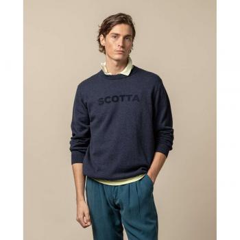 Jersey de hombre Scotta azul marino con punto fino