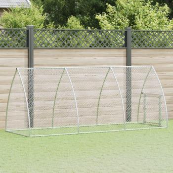 VidaXL Poultry Cage Silver 300x105x120 cm Galvanised Steel