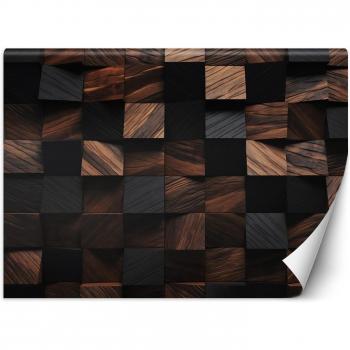 Rivestimento Murale Cubo di Legno 3D 100x70 PVC 130 gr