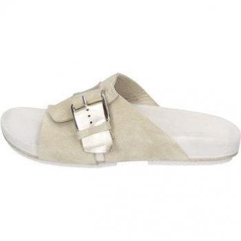 Moma Suede Slider Sandals for Women – Beige, US Size 7