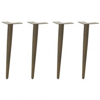 VidaXL Coffee Table Legs Conical Shape 4 pcs Natural Steel 42-43 cm