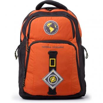 Mochila de hombre National Geographic con cierre de cremallera en color naranja