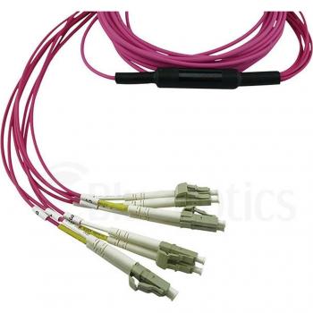 Cavo Fibra Ottica MPO 4x LC OM4 10 m Viola