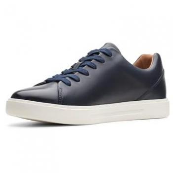 CLARKS - Uomo Un Costa Lace, Scarpe Leggere In Pelle Blu Marino 40