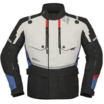 Giacca Tessile Moto Modeka Trohn Grigio Blu 2XL