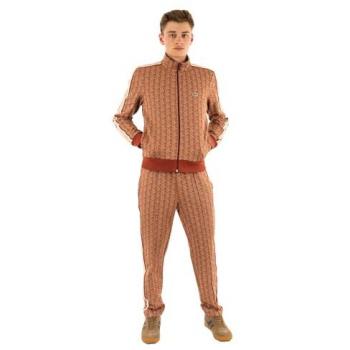 Lacoste - Jacquard-Monogramm Sweatjacke - Größe S - braun