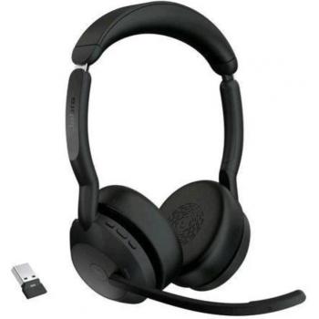 Jabra Evolve2 55 - Link380a MS Stereo Wireless Office/Call center 20 - 20000 Hz 130 g Headset Black
