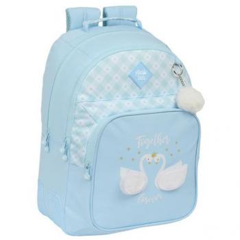 Mochila Doble Adaptable Carro Glowlab Cisnes 32x42x15cm