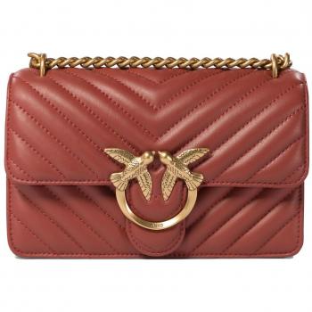 Pinko Red Chevron Quilted Shoulder Bag