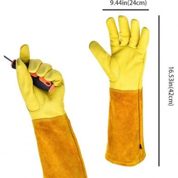 Poda Rosa Guantes de Cuero Largos