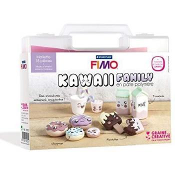 Mallette de modelage en pâte Fimo - Famille Kawaii