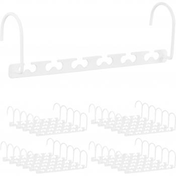 Grucce Girevoli per Appendini 6/ogni – Salvaspazio 26 cm, Bianco