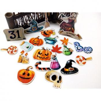 Set de 22 Etiquetas Decorativas de Halloween
