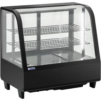 Kühlvitrine - 100 L - Royal Catering - 3 Ebenen - schwarz RCCC-100-BT
