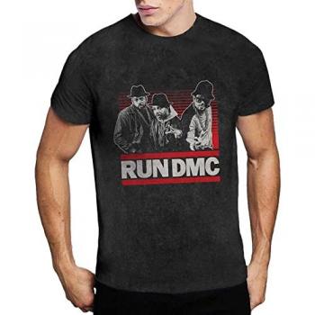 Run DMC Gradient Bars Dip Dye T-Shirt - XXL - 100% Cotton