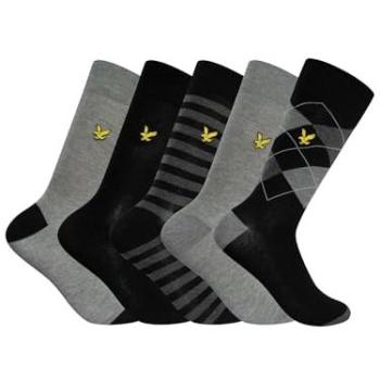 Lyle & Scott Herren‑Cotton‑Socken 5er Pack „Black Liam“