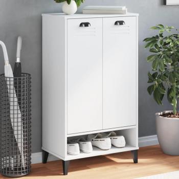 Vidaxl - Mueble zapatero viken madera maciza de pino blanco