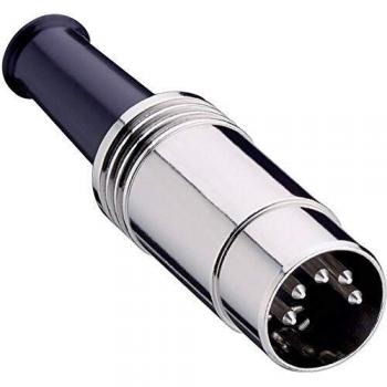 Lumberg 0131 06 6-Pin DIN Plug, Straight, Silver