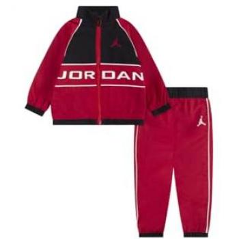 Jordan Tuta Windbreaker Rossa Piping Bambino/Bambina