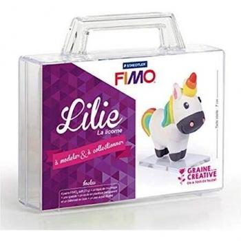 Malette Fimo Lilie la licorne - Figurine à modeler