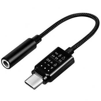 USB 3.2-Audio-Adapter mit EQ, USB-C/M zu 3,5 mm/F, schwarz, 0,14 m