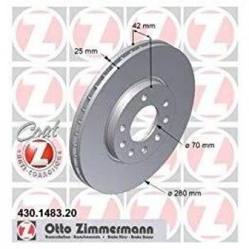 ZIMMERMANN Bremsscheibe OPEL,VAUXHALL 430.1483.20