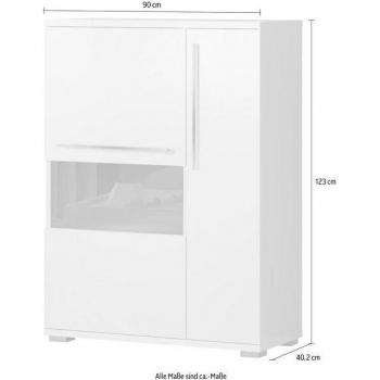 Vitrine PLACES OF STYLE »Piano«, UV lackiert, Soft-Close Mechanismus