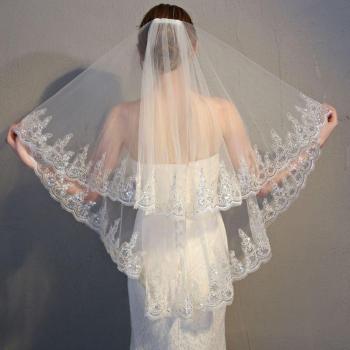 Étoffe Nuptiale Paillette Florale